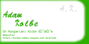 adam kolbe business card